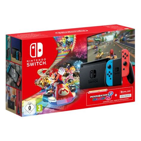 NINTENDO Switch + Mario Kart 8 Deluxe (kod do pobrania) + NS Online 90 ...