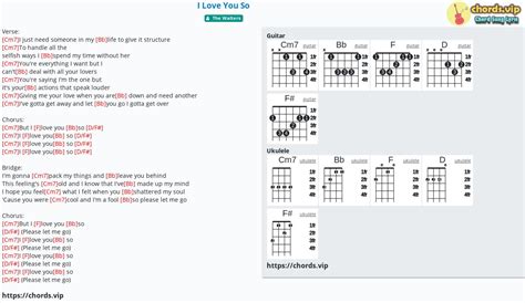 Chord: I Love You So - tab, song lyric, sheet, guitar, ukulele | chords.vip