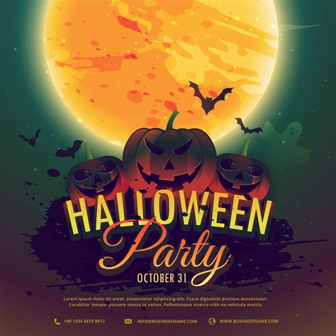 halloween party invitation background - Download Free Vector Art, Stock ...