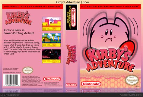 Kirby's Adventure NES Box Art Cover by Ervo