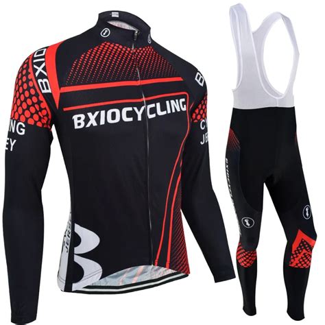 Bxio Winter Thermal Fleece Cycling Clothing Pro Tour Bike Jersey Full ...