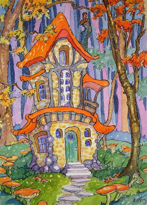 A Fairy Ring Cottage Storybook Cottage Series | Storybook art, Cottage ...