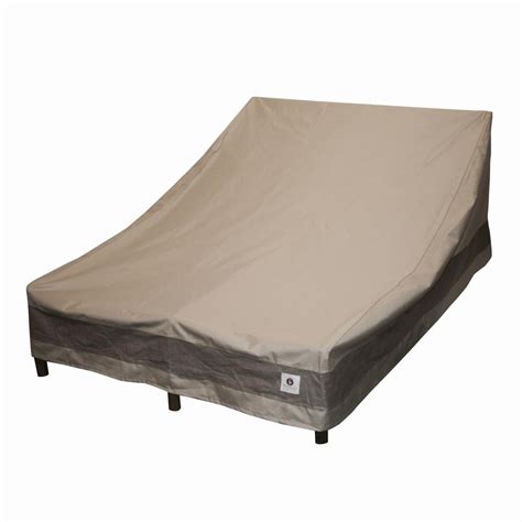 Duck Covers Elegant 82 in. Tan Double Chaise Lounge Cover-LCE825732 - The Home Depot