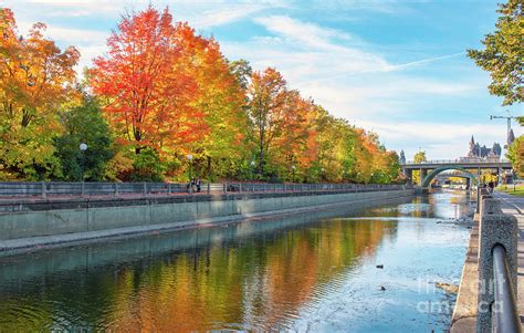 Ottawa Rideau Canal Fall Colors Photograph by Charline Xia