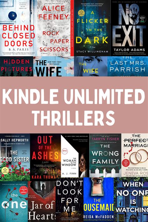 Popular Kindle Unlimited Thrillers in 2023 | Kindle unlimited books ...