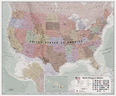 Contemporary Usa Wall Map Wall Maps Poster Prints Map Poster | Images and Photos finder