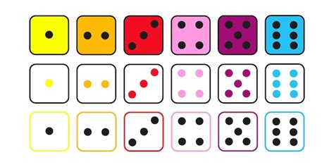 Premium Vector | Dice faces big set differents styles and colort to create games or worksheets ...