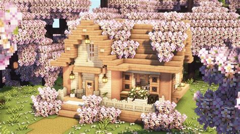 [Minecraft] 🌸 Cherry Blossom Starter House Tutorial / Mizuno's 16 Craft ...