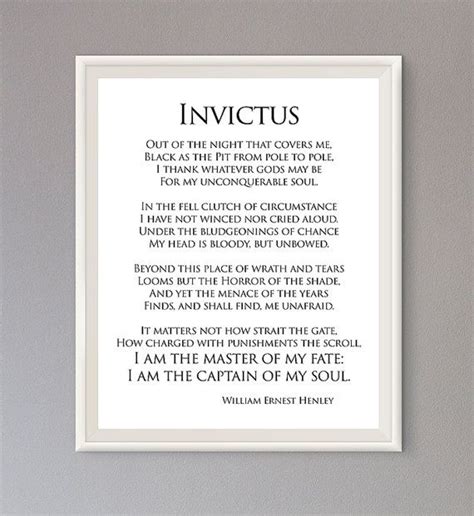 Invictus Poem Printable