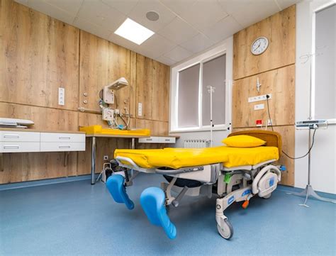 Premium Photo | Sterile empty modern hospital room healthcare treatment ward equipment