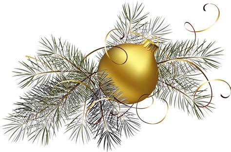 Christmas ornament Gold Clip art - Transparent Gold Christmas Ball with Pine PNG Clipart Picture ...