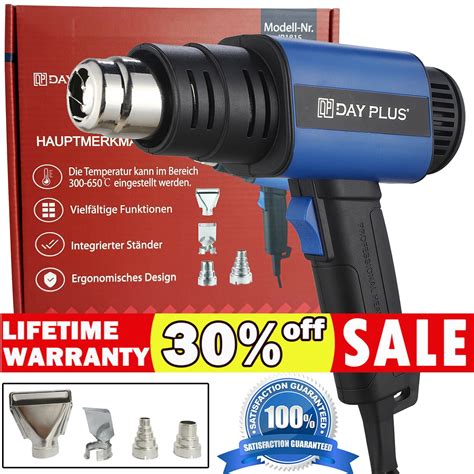 Bowoshen 2000W Professional Hot Air Heat Gun Variable Temperature Paint ...