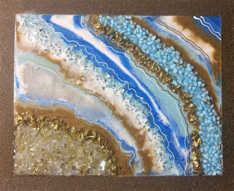 Pouring a Resin Geode into its Frame | Geode art, Resin painting, Resin