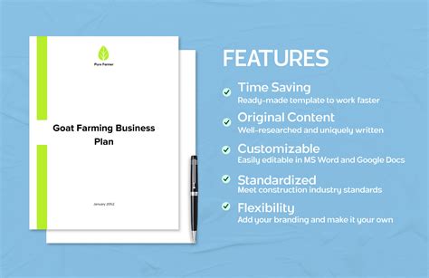 Goat Farming Business Plan Template in Word, PDF, Google Docs ...