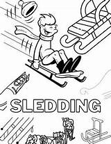 sledding coloring Page printable winter For Kids  TPT sketch template
