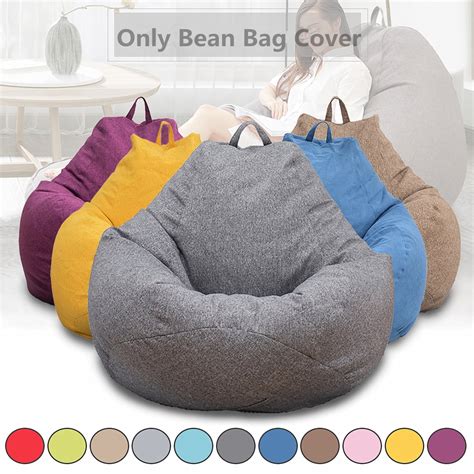 31.5'' x 35.4'' Large Bean Bag Chairs Couch Sofa Only Cover Indoor Lazy Lounger Adults Kids (No ...