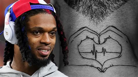 Damar Hamlin Gets Heart Hands Tattoo One Year After Cardiac Arrest