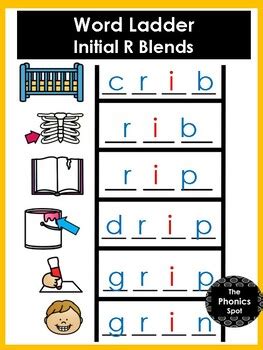 Beginning R Blends- Word Ladder by The Phonics Spot | TPT