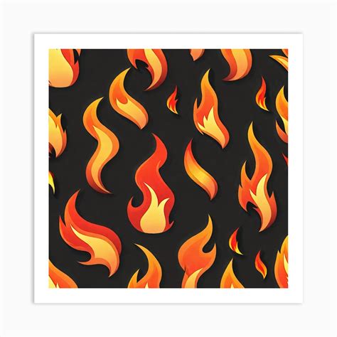 Fire Flames 1 Art Print by Pat4U - Fy