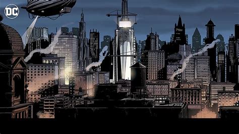 Cartoon Gotham City Skyline