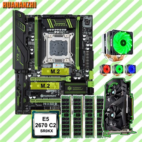 HUANANZHI X79 Super Motherboard 2*M.2 SSD Slot CPU Xeon E5 2670 6 Tubes CPU Cooler 32G RAM 4*8G ...