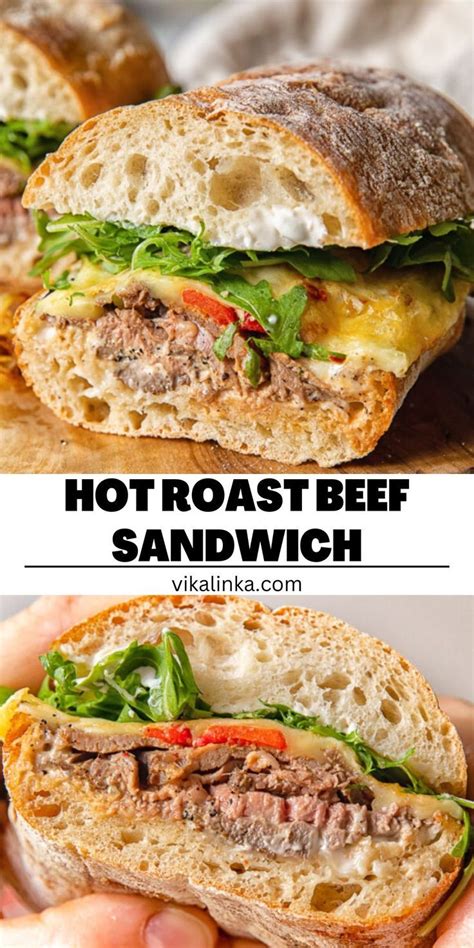 Hot Roast Beef Sandwich with Melted Cheese