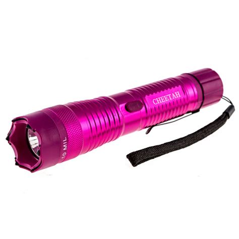 ELITE FORCE Stun Gun 10 Million Volt Rechargeable LED Flashlight Pink