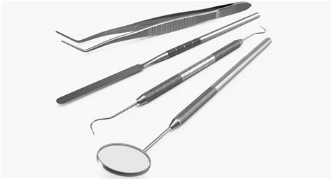 Basic dental instruments set model - TurboSquid 1297652