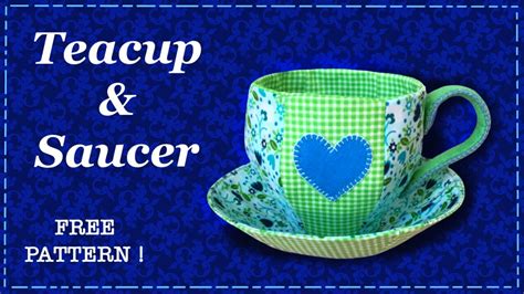 How to sew a Teacup and Saucer || FREE PATTERN || Full tutorial with Lisa Pay - YouTube