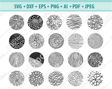 Texture Round Shape Svg Round Pattern Svg Circle Patterns - Etsy UK