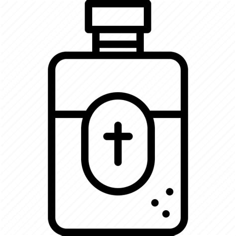 Holy, water, bottle, cross, jesus, christ, religion icon - Download on ...