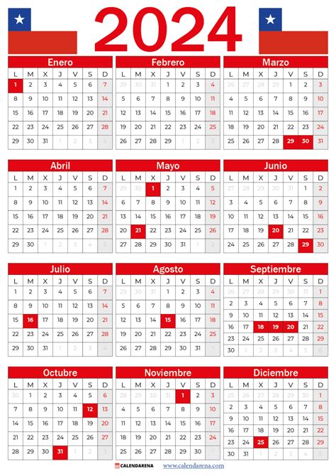 Calendario 2023 Chile Con Festivos PDF