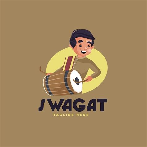 Premium Vector | Swagat mascot logo design template