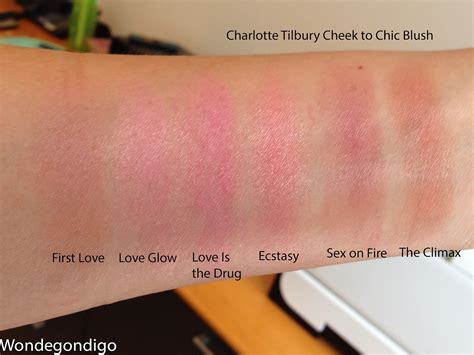 Wondegondigo: Charlotte Tilbury Cheek to Chic Blush - Swatch Set