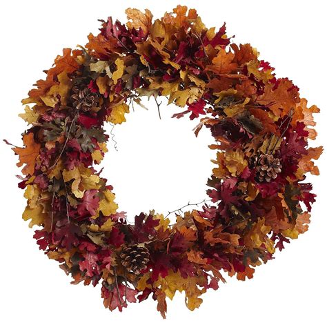 Natural Preserved Oak Leaves Wreath - Pier1 US | Leaf wreath, Wreaths, Fall wreath