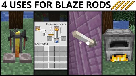 4 Uses For BLAZE RODS In MINECRAFT - YouTube