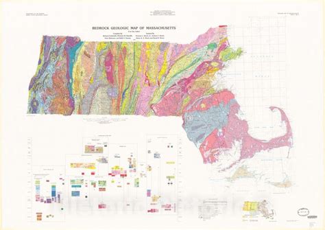 Map : Bedrock geologic map of Massachusetts, 1983 Cartography Wall Art : | Map, Cartography, Bedrock