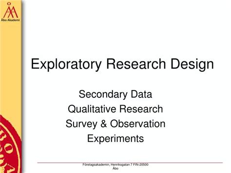 PPT - Exploratory Research Design PowerPoint Presentation, free ...