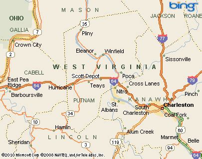 Teays Valley, West Virginia Area Map & More