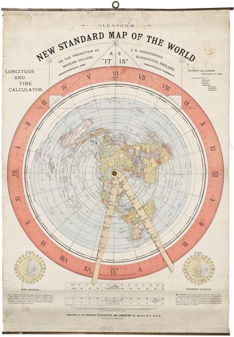 Extraordinarily rare 1892 flat Earth map by Alexander Gleason - Rare & Antique Maps