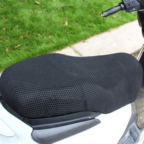 Motorcycle Seat Covers 3D Black Motorcycle Electric Bike Net Seat Cover ...