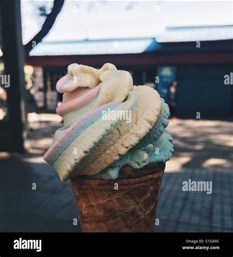 Rainbow Ice Cream Stock Photo - Alamy