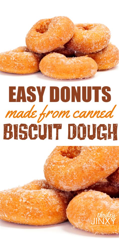 All you need is a can of biscuit dough and some oil to create easy and delicious doughnuts! # ...