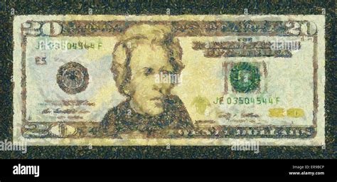 Illustrations Banknote 20 dollar USA,Currency, Andrew Jackson Stock Photo - Alamy