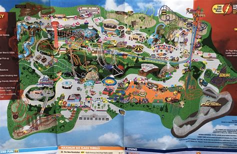 2016 Six Flags theme park map