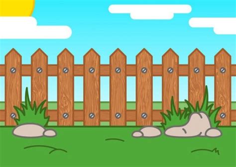 Free Vector | Cartoon picket fence | Fence wall design, Free vector art ...