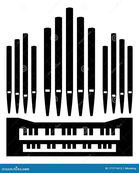 Pipe organ instrument icon stock vector. Illustration of church - 171711613