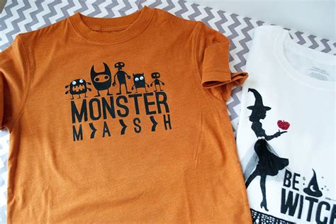 Make your own Halloween t-shirts - The Polka Dot Chair