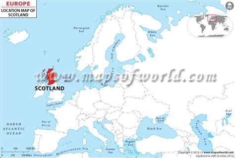 Description : Map showing Location of Scotland in the Europe. - Europe ...