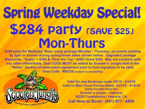 Deal: Weekday Discount during spring break! - Valencia